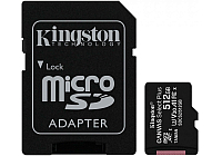Карта памяти Kingston microSDHC 512GB microSDXC Class10 UHS-I Canvas Select up 100MB/s с адапт SDCS2/512GB