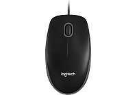 Мышь Logitech B100 Optical, Black, USB 910-003357