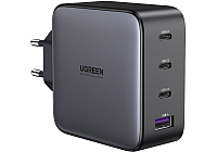 Сетевое зарядное устройство UGREEN CD226-90575 USB-A+3*USB-C 100W GaN Tech + кабель USB-C-USB-C 1.5m, Space Gray