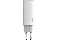 Сетевое зарядное устройство Baseus GaN2 Lite Quick Charger Type-C+USB 65W White (CCGAN2L-B02)