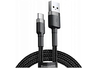 Кабель Baseus Cafule 1m Gray/Black (CAMKLF-BG1)