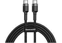 Кабель Baseus Type-C Cafule 1.0м CATKLF-GG1 серый/черный