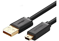 Кабель UGREEN US132-30472 USB 2.0 A Male - Mini 5 Pin Male Black 2m (30472)