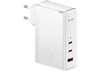 Сетевое зарядное устройство Baseus GaN5 Pro Fast Charger 2C+U 140W White (CCGAN140CE)