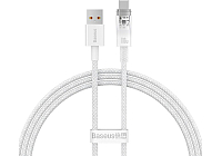 Кабель Baseus CATS010402 Explorer Series Fast Charging Cable with Smart Temperature Control USB to Type-C 100W 1m White