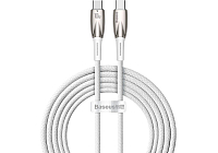 Кабель Baseus CADH000702 Glimmer Series Fast Charging Data Cable Type-C to Type-C 100W 1m White