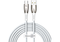 Кабель Baseus CADH000602 Glimmer Series Fast Charging Data Cable USB to Type-C 100W 2m White