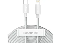 Кабель Baseus TZCATLZJ-02 Simple Wisdom Data Cable Kit Type-C to iP PD 20W (2PCS/Set）1.5m White