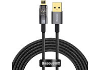 Кабель Baseus Explorer Series Auto Power-Off Fast Charging Data Cable USB to IP 2.4A 1m Black (CATS000401)