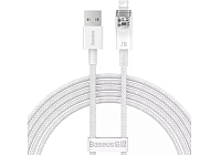 Кабель Baseus Explorer Series Fast Charging Cable with Smart Temperature Control USB to iP 2.4A 2m White (CATS010102)