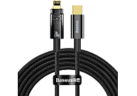 Кабель Baseus Explorer Series Auto Power-Off Fast Charging Data Cable Type-C to Lightning 20W 2m Black (CATS000101)