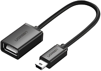 Кабель UGREEN US249 Mini USB Male-USB Female OTG 10см Gray (10383)