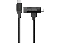 Кабель Momax 1-Link Flow Duo 2-in-1 DL56D 1.5м Black