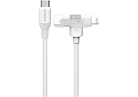 Кабель Momax 1-Link Flow Duo 2-in-1 DL56W 1.5м White