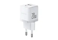 Сетевое зарядное устройство Baseus Palm C+U 20W EU Moon White (P10111608213-00)