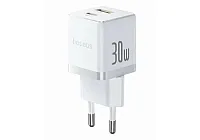 Сетевое зарядное устройство Baseus Palm C+U 30W EU Moon White (P1011160A213-00)