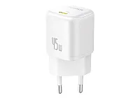 Сетевое зарядное устройство Baseus PicoGo 45W EU Moon White (P10176800213-00)