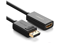 Переходник UGREEN MM137-40363, DisplayPort (M) to HDMI (F), 4K*2K@30Hz, с проводом, Black