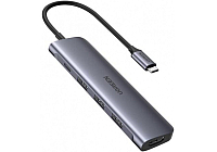 USB-хаб UGREEN CM136 Space Gray (70495)